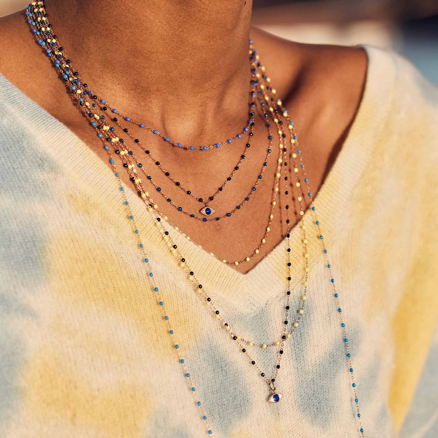 Gigi Clozeau - Collier prusse Classique Gigi, or rose