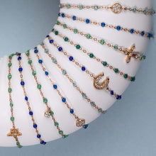 Gigi Clozeau - Bracelet saphir Puce diamants, or rose, 17 cm