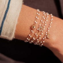 Gigi Clozeau - Bracelet blanc Classique Gigi, or rose, 17 cm