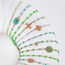 Gigi Clozeau - Bracelet menthe Gigi Suprême, or rose, 1 diamant, 17 cm