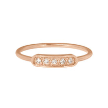 Gigi Clozeau - Bague Ama, 5 diamants, or rose, T 52