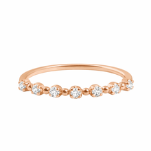 Gigi Clozeau - Bague Classique Gigi, 7 diamants, or rose, T 52