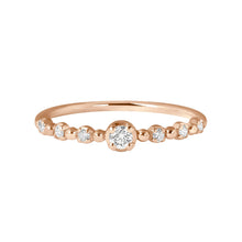 Gigi Clozeau - Bague Solitaire Gigi, diamants, or rose, T 53