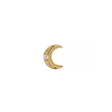 Gigi Clozeau - Boucle d'oreille unique Lune, diamant, or jaune