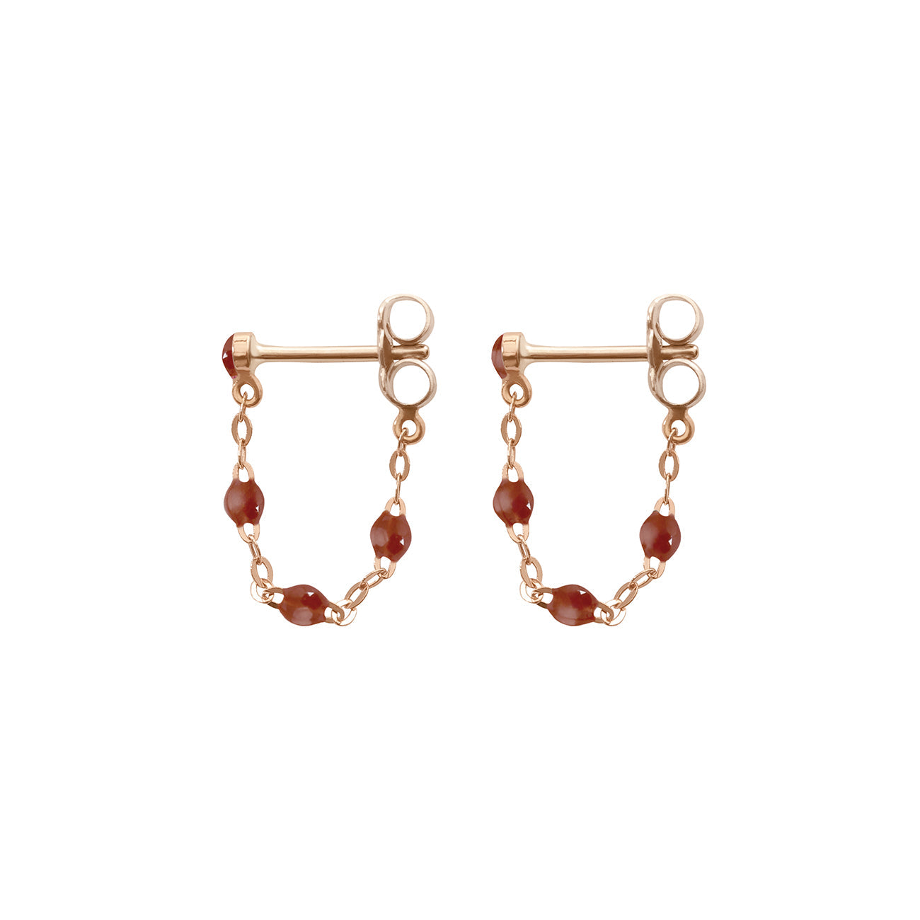 Gigi Clozeau - Boucles d'oreilles moka Classique Gigi, or rose