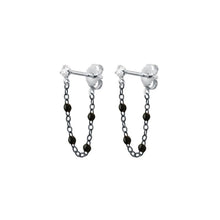 Gigi Clozeau - Boucles d'oreilles noire Gigi Suprême, or noir et blanc, diamants