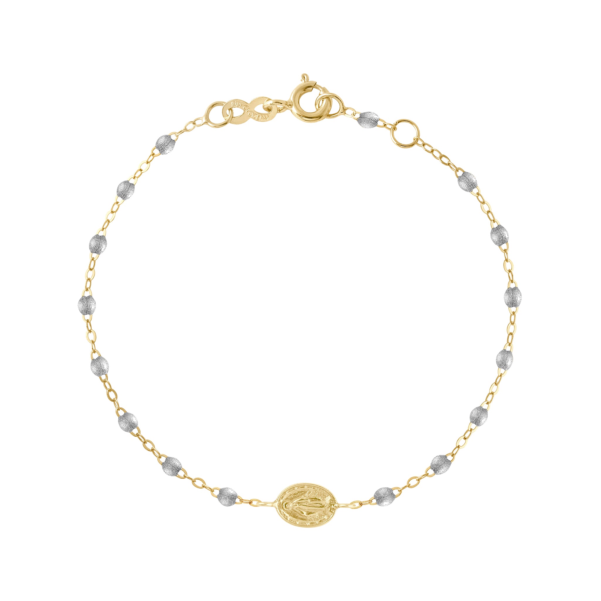 Gigi Clozeau - Bracelet argent Madone, or jaune, 17 cm 