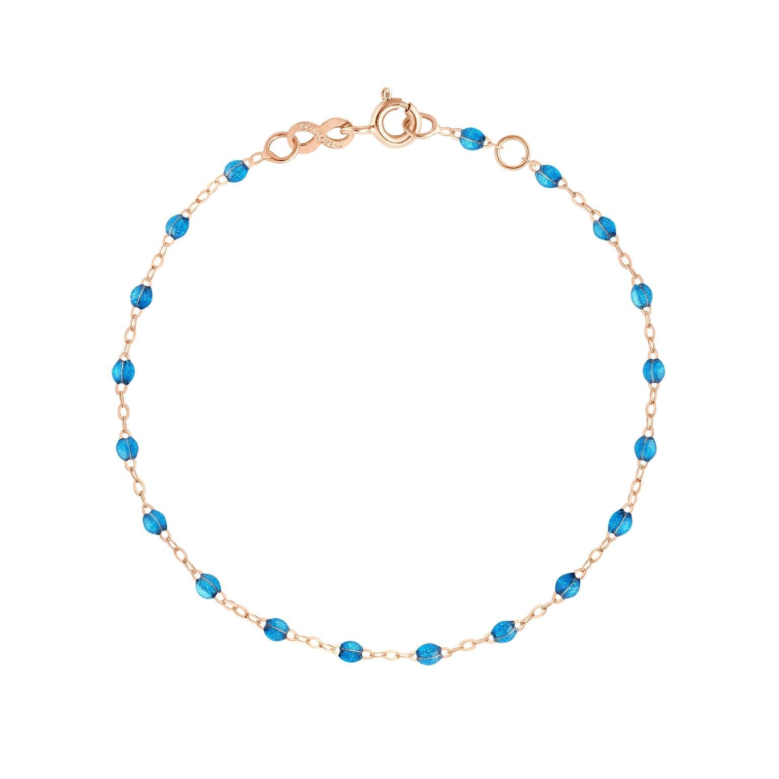 Gigi Clozeau - Bracelet azur Classique Gigi, or rose, 13 cm