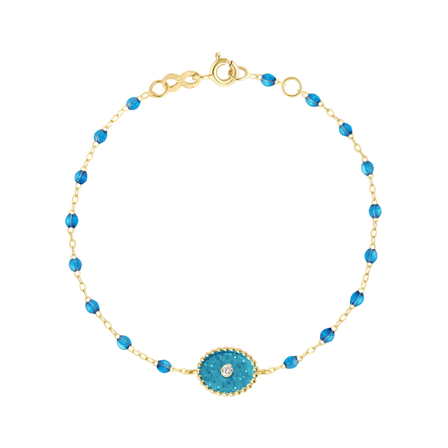 Gigi Clozeau - Bracelet azur Etoile du Nord diamant, or jaune, 17 cm