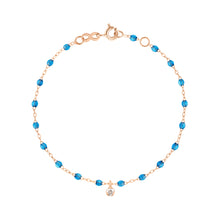 Gigi Clozeau - Bracelet azur Gigi Suprême, or rose, 1 diamant, 17 cm