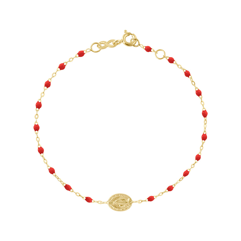 Gigi Clozeau - Bracelet coquelicot Madone or jaune, 17 cm 