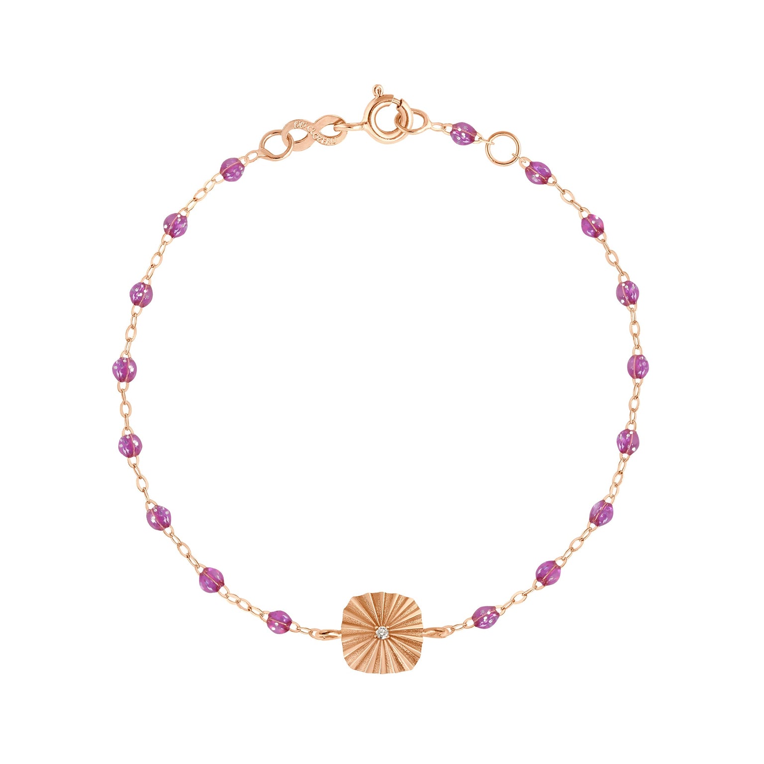 Gigi Clozeau - Bracelet galaxy Miss Lumière diamant, or rose, 17 cm