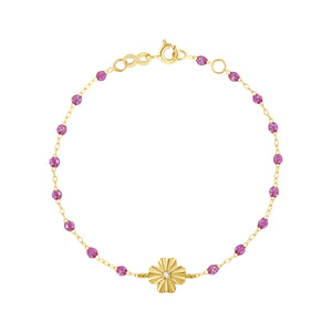 Gigi Clozeau - Bracelet galaxy Trèfle Lumière, diamant, or jaune, 17 cm