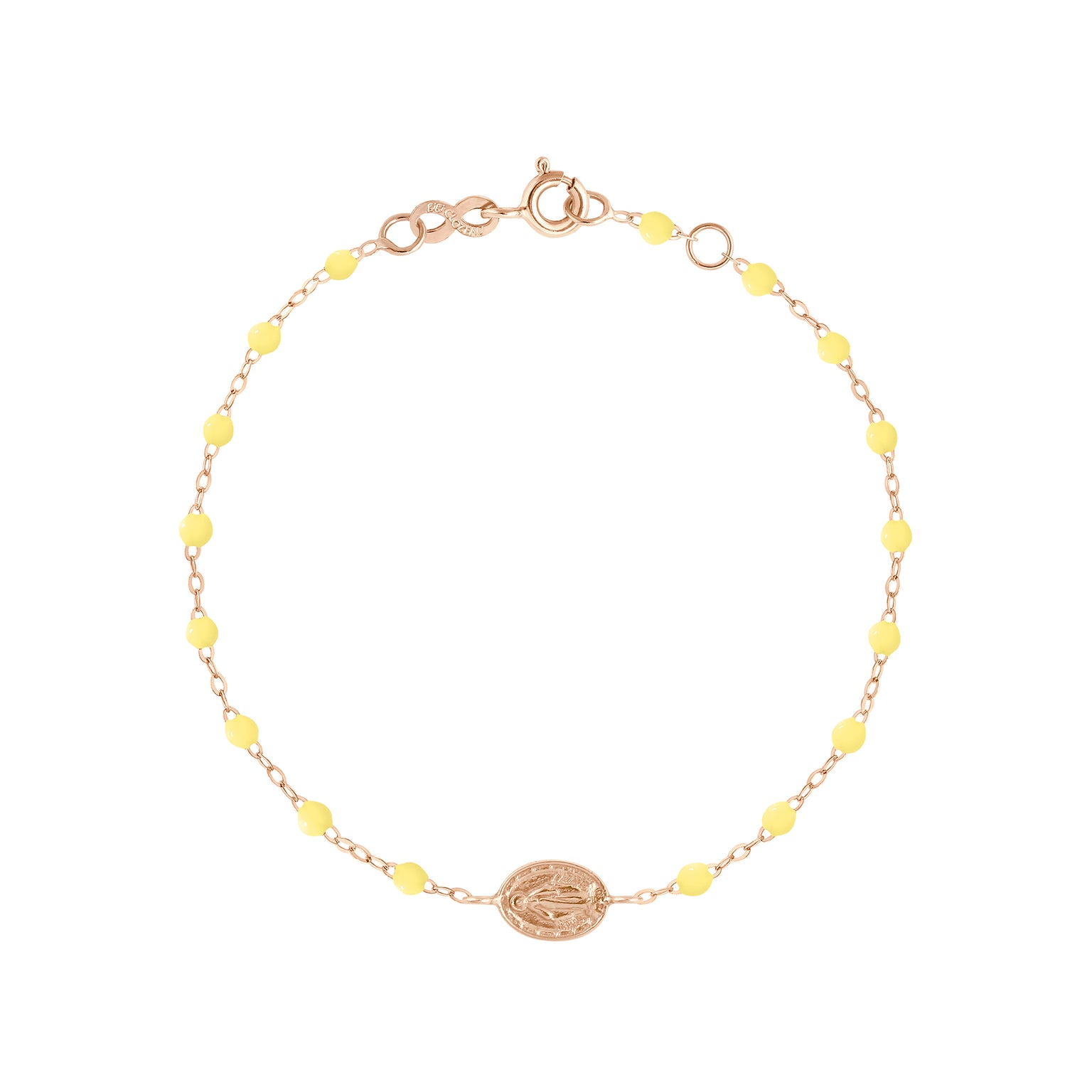 Gigi Clozeau - Bracelet mimosa Madone or rose, 17 cm