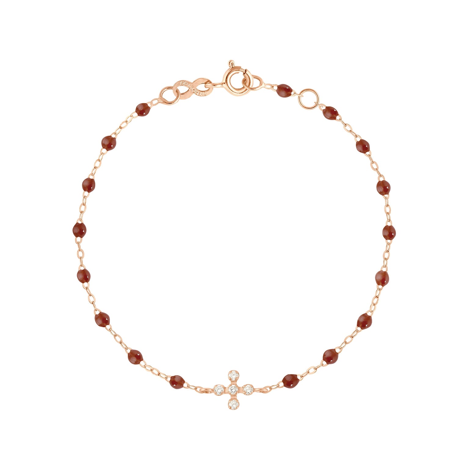 Gigi Clozeau - Bracelet moka Spark diamants, or rose, 17 cm