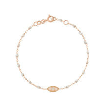Gigi Clozeau - Bracelet opale Clin d’œil diamants, or rose, 17 cm