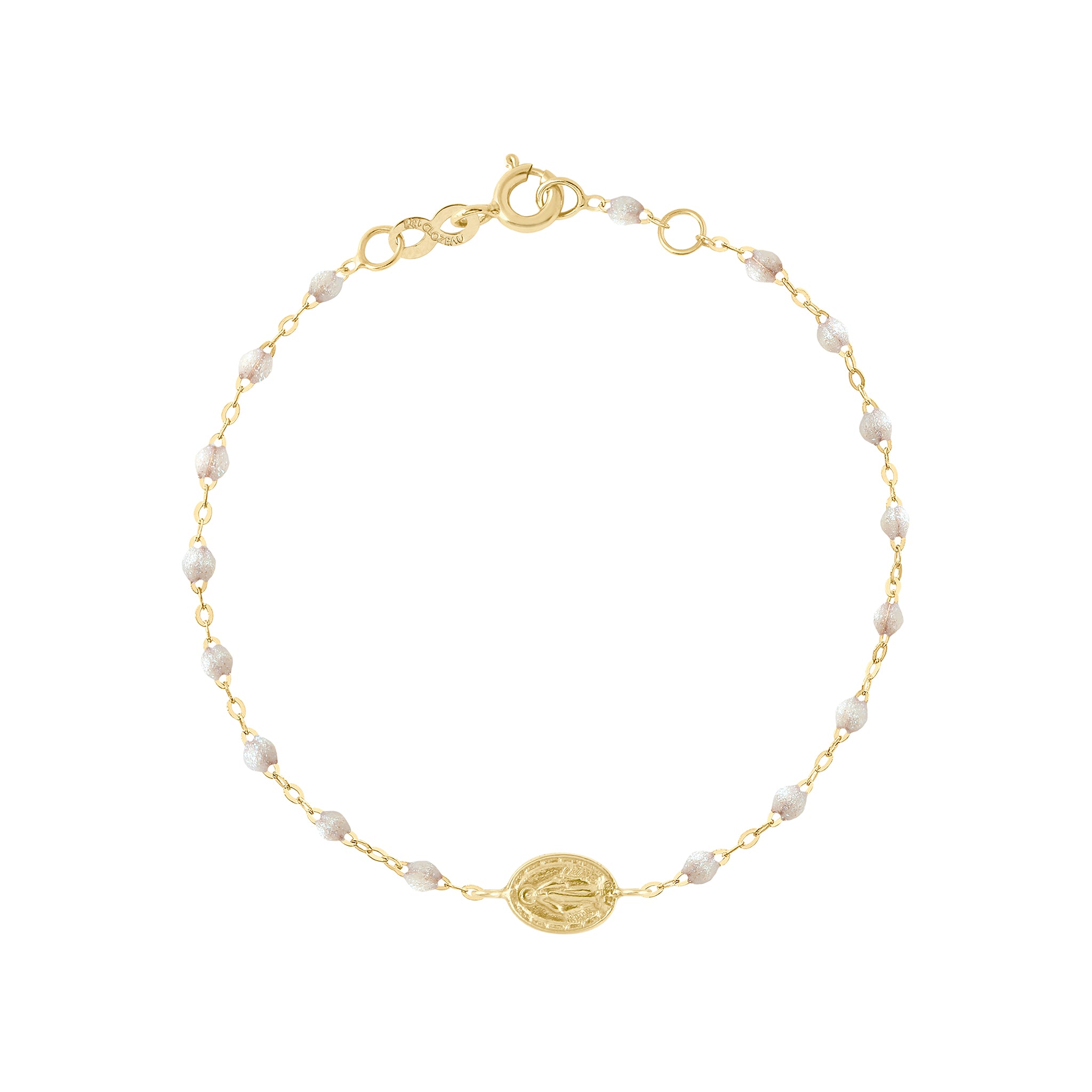 Gigi Clozeau - Bracelet opale Madone or jaune, 17 cm 