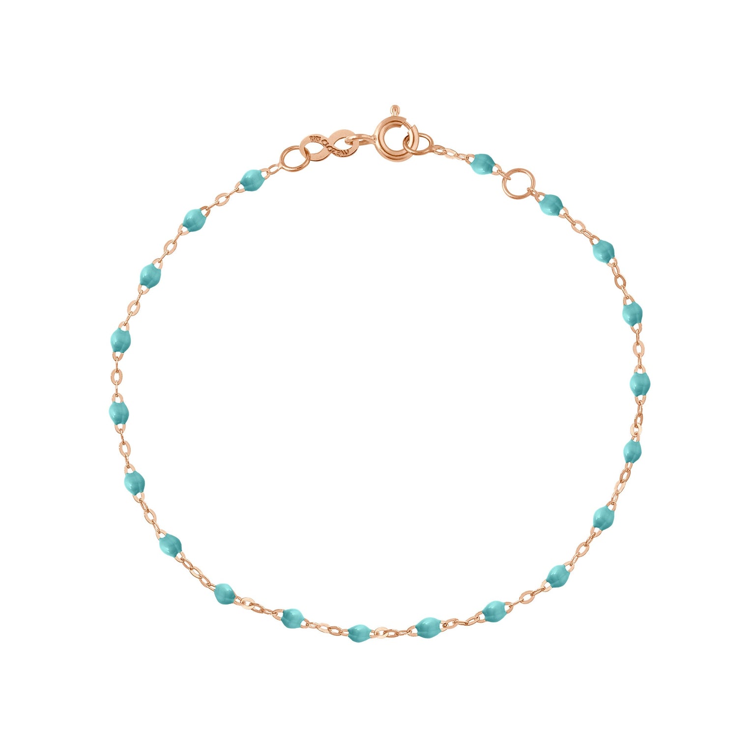 Gigi Clozeau - Bracelet turquoise vert Classique Gigi, or rose, 24 cm