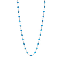 Gigi Clozeau - Collier azur Classique Gigi, or blanc, 42 cm