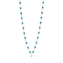 Gigi Clozeau - Collier azur Gigi Suprême, or jaune, 1 diamant, 42 cm