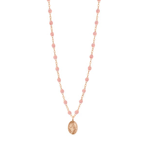 Gigi Clozeau - Collier blush Madone, or rose, 42 cm 