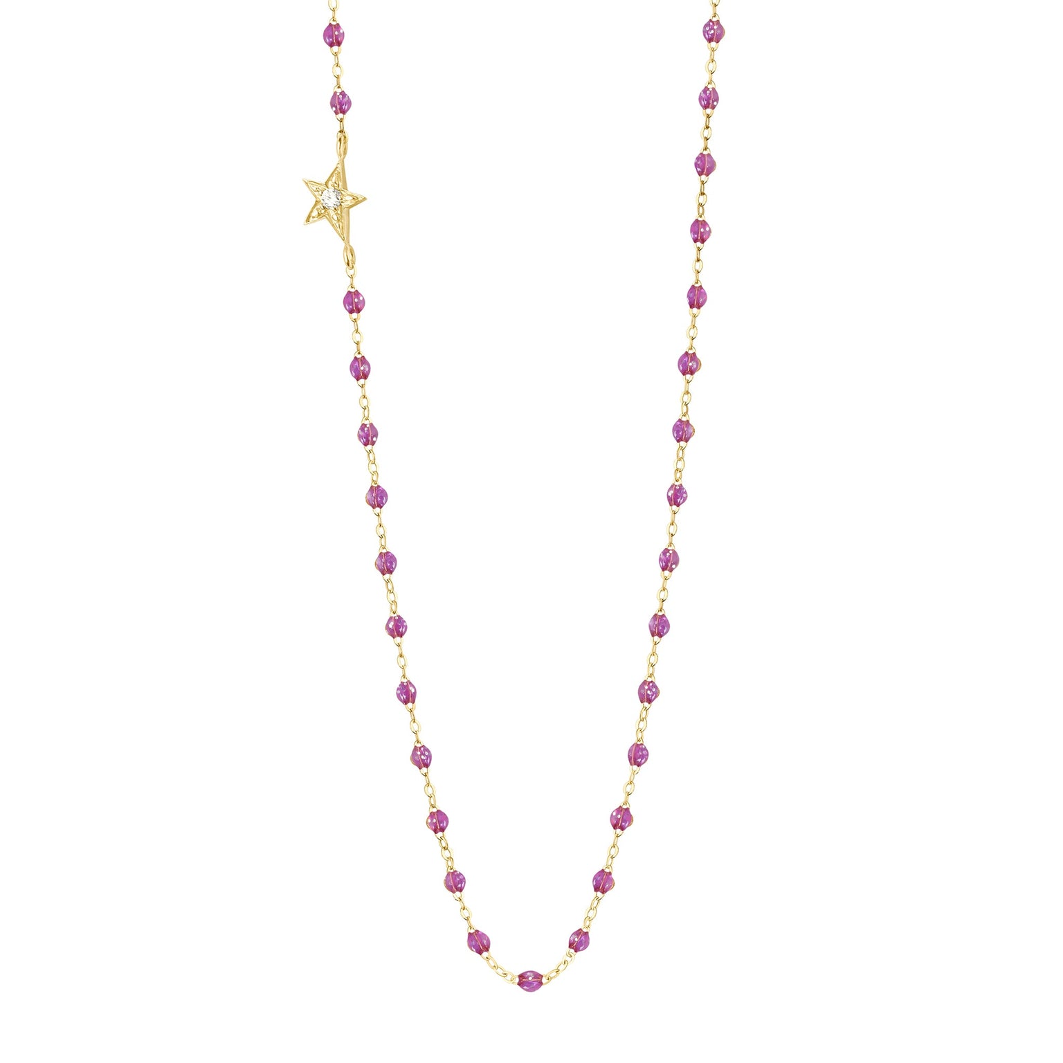 Gigi Clozeau - Collier galaxy Etoile, diamant, or jaune, 42 cm
