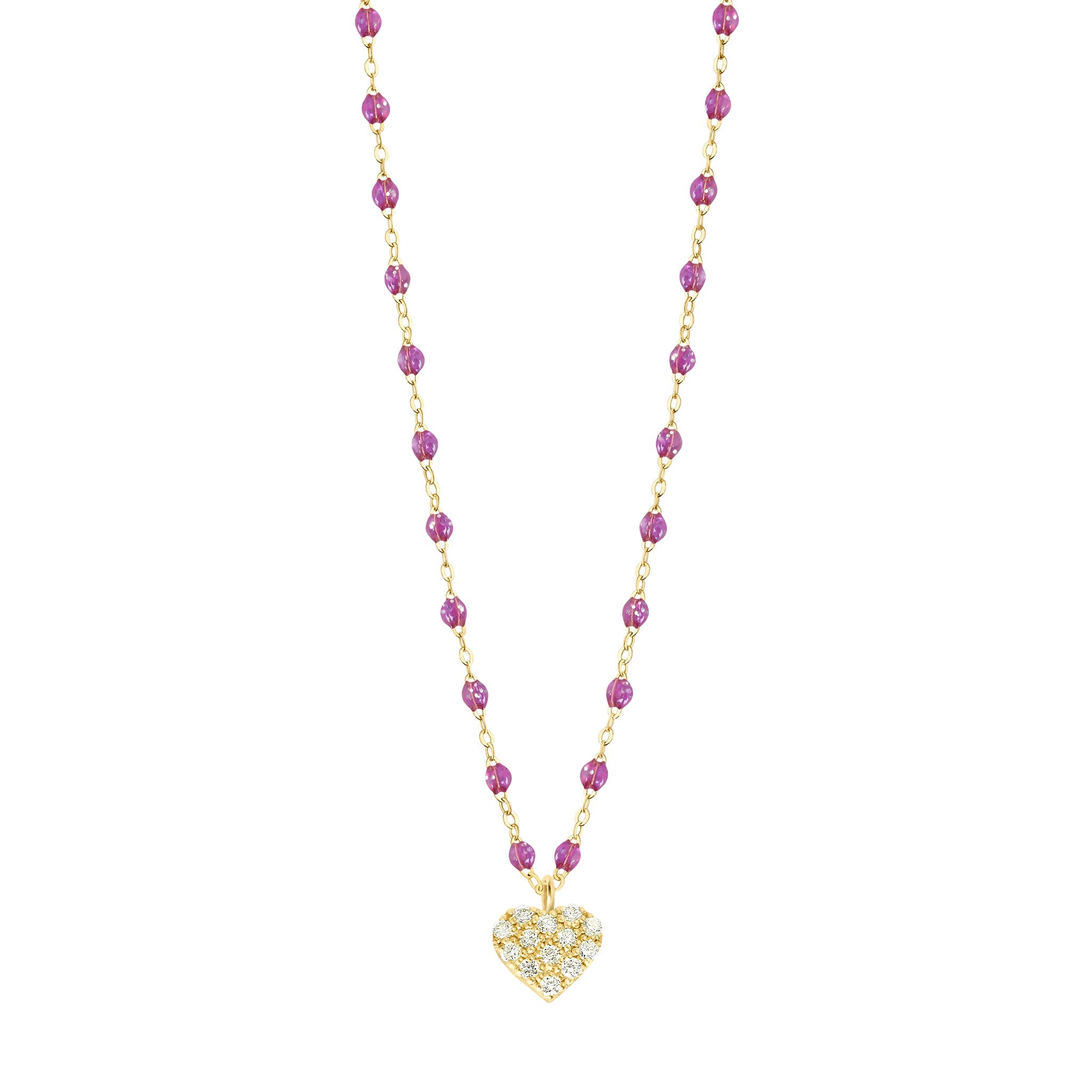 Gigi Clozeau - Collier galaxy In Love, diamants, or jaune, 42 cm