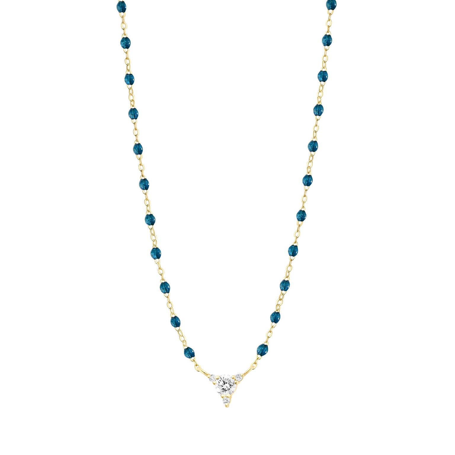 Gigi Clozeau - Collier jungle Kosmos, diamants, or jaune, 42 cm