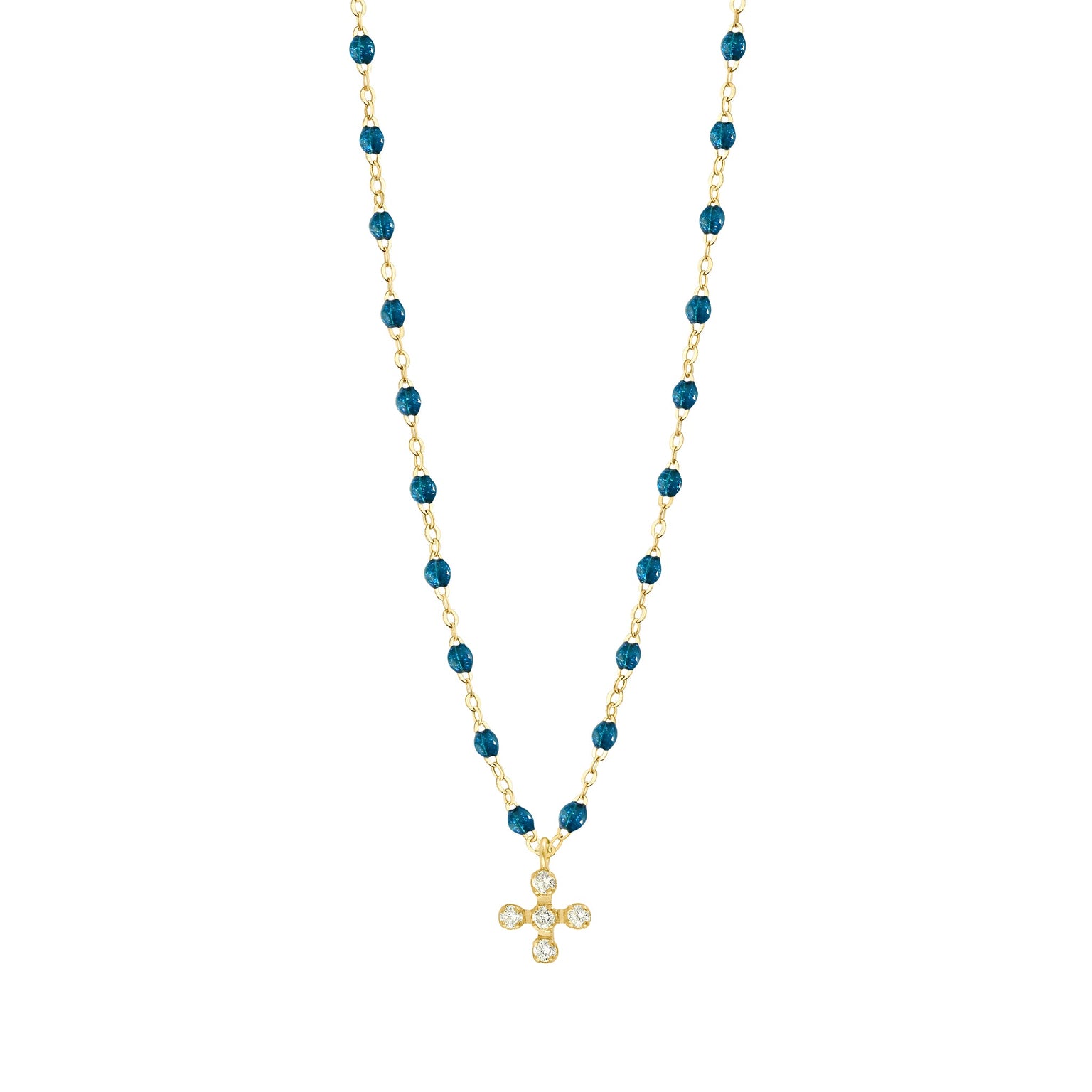 Gigi Clozeau - Collier jungle Spark diamants, or jaune, 42 cm