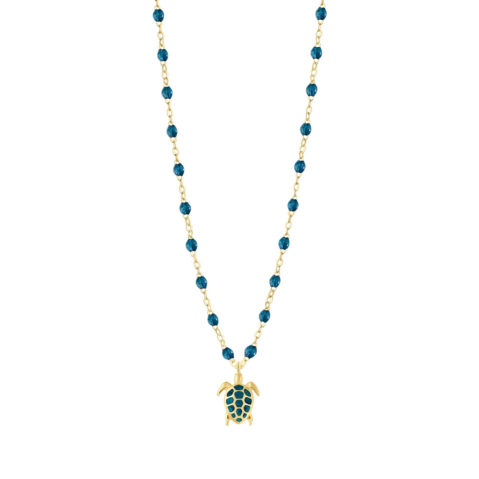 Gigi Clozeau - Collier jungle Tortue, or jaune, 42 cm