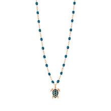 Gigi Clozeau - Collier jungle Tortue, or rose, 42 cm