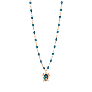 Gigi Clozeau - Collier jungle Tortue, or rose, 42 cm