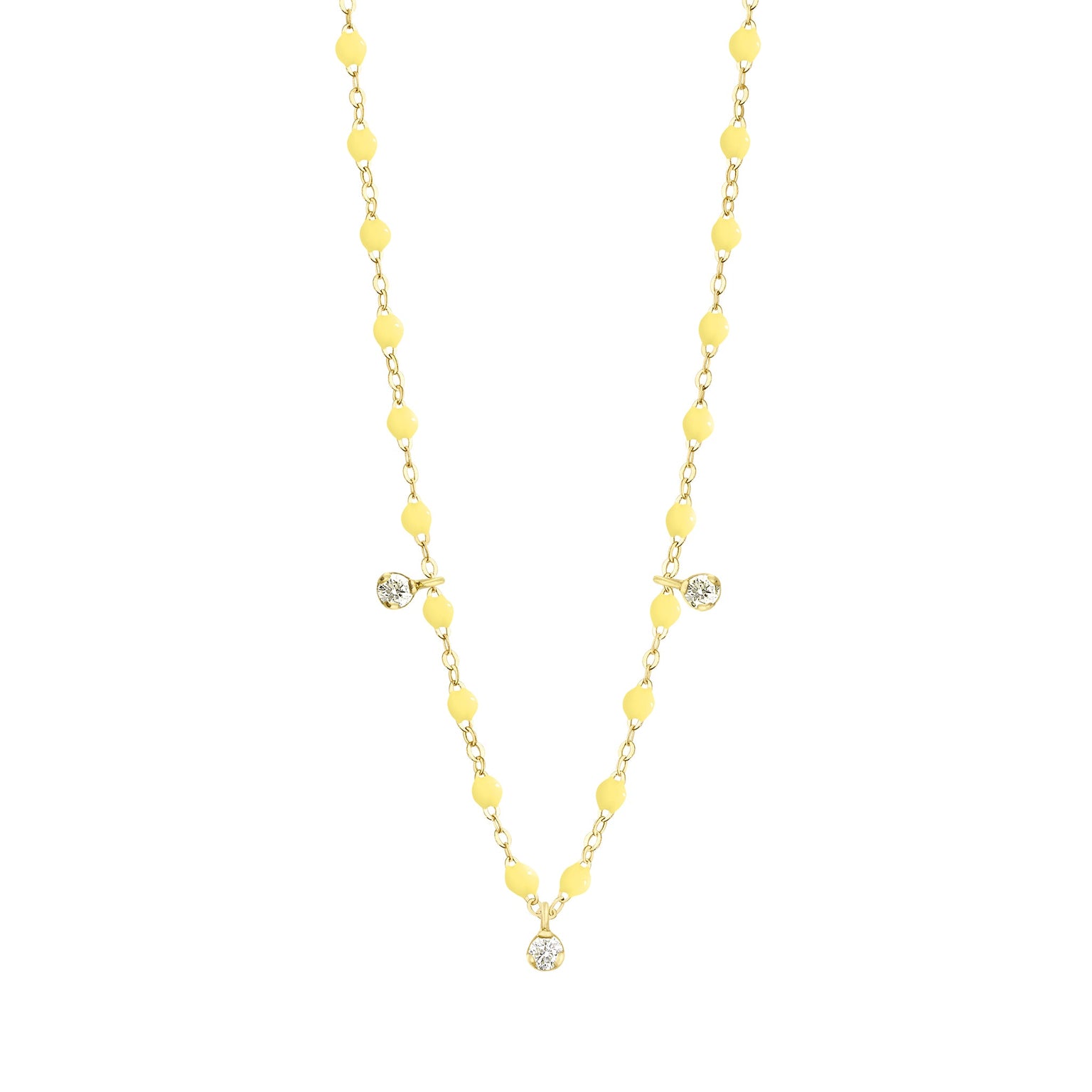 Gigi Clozeau - Collier mimosa Gigi Suprême, Diamants, or jaune, 45 cm