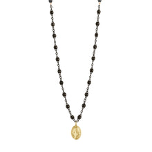 Gigi Clozeau - Collier noir Madone, or noir et jaune, 42 cm