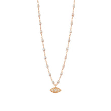 Gigi Clozeau - Collier opale Clin d’œil diamants, or rose, 42 cm