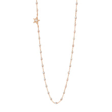 Gigi Clozeau - Collier opale Etoile, diamant, or rose, 42 cm