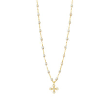 Gigi Clozeau - Collier opale Spark diamants, or jaune, 42 cm