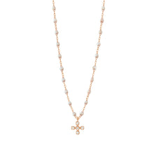 Gigi Clozeau - Collier opale Spark diamants, or rose, 42 cm