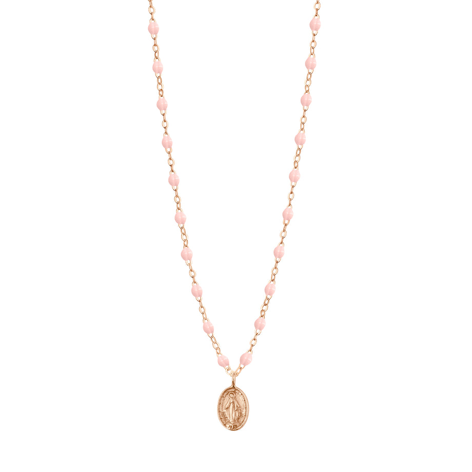 Gigi Clozeau - Collier rose bébé Madone, or rose, 42 cm 