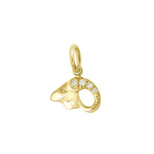 Gigi Clozeau - Pendentif Bélier, or jaune, diamants