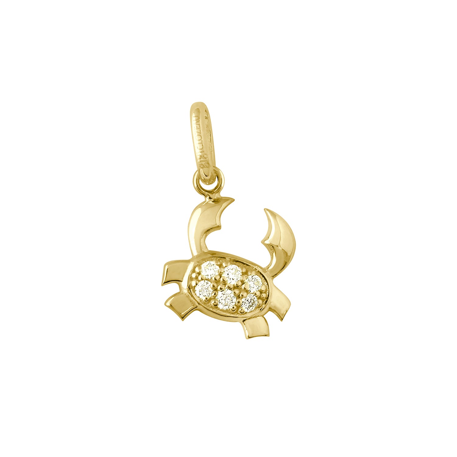 Gigi Clozeau - Pendentif Cancer, or jaune, diamants