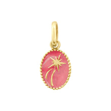 Gigi Clozeau - Pendentif Etoile Espoir résine rose fluo, or jaune