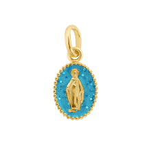 Gigi Clozeau - Pendentif Madone résine azur, or jaune