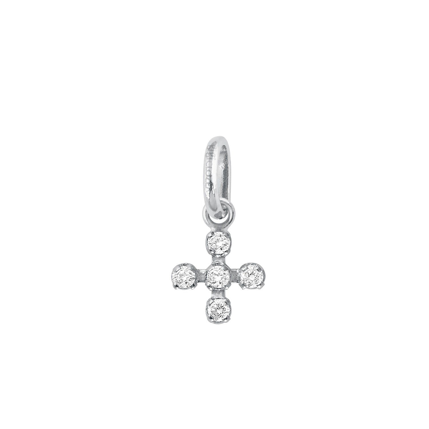 Gigi Clozeau - Pendentif Spark diamants, or blanc