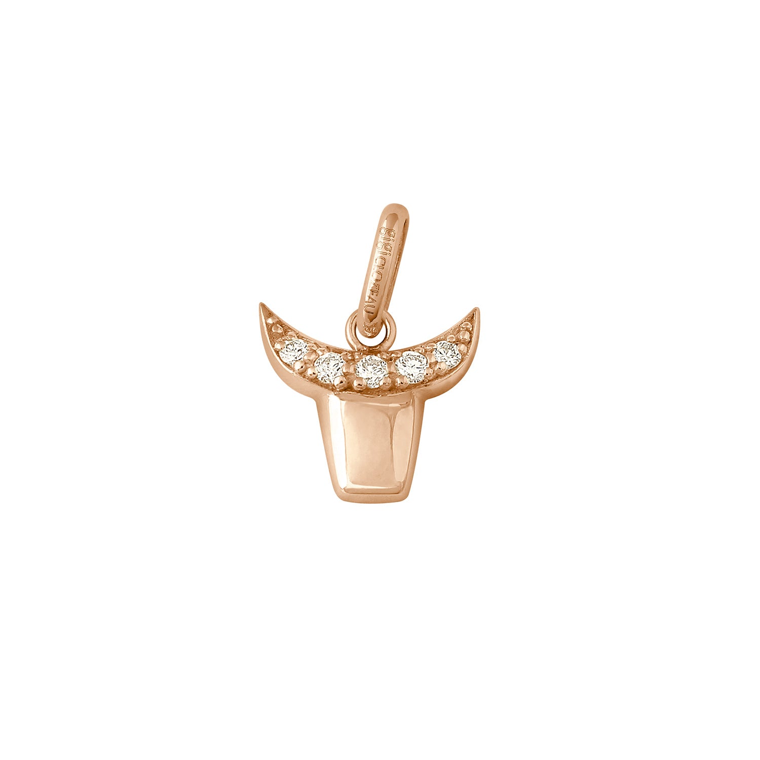 Gigi Clozeau - Pendentif Taureau, or rose, diamants