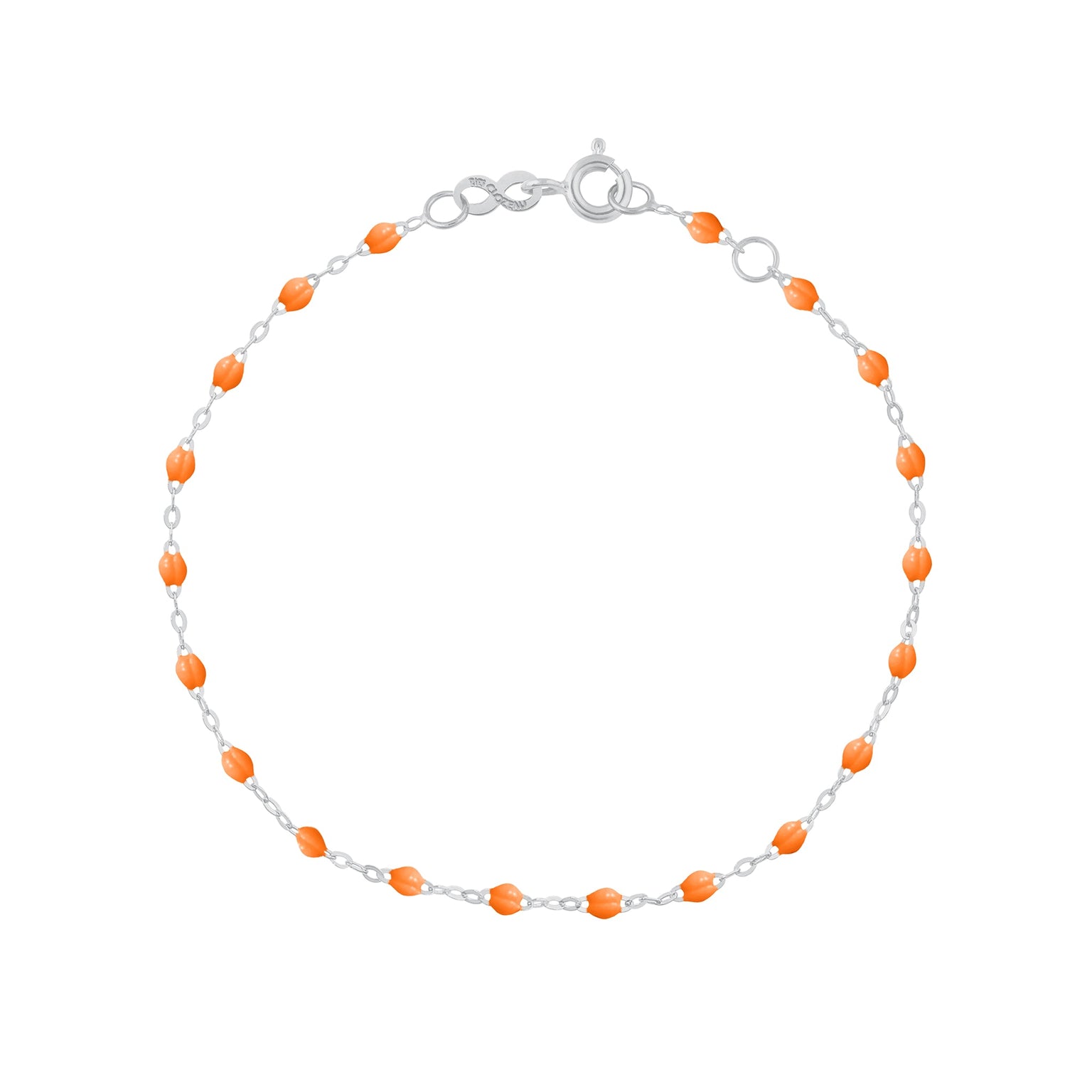 Gigi Clozeau - Bracelet mandarine Classique Gigi, or blanc, 19 cm