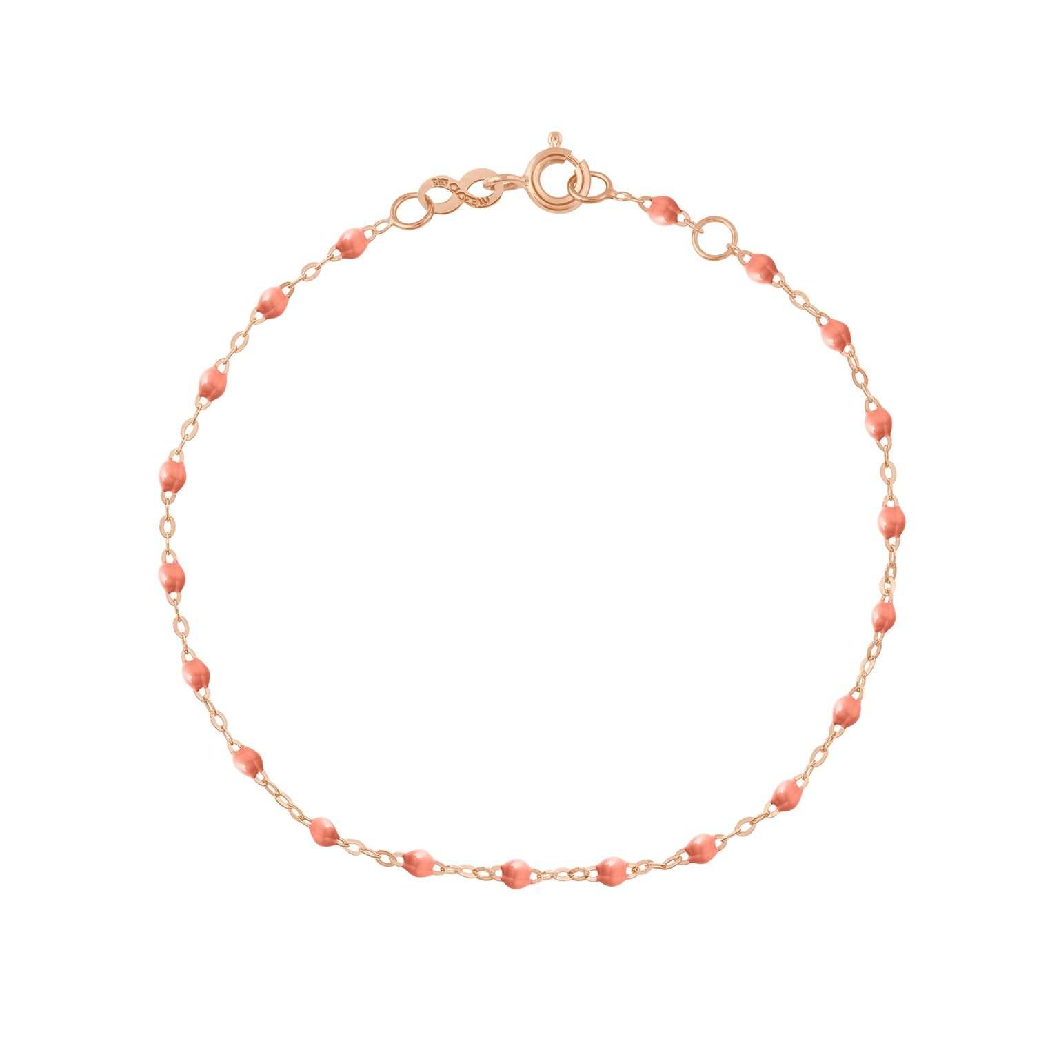 Gigi Clozeau - Bracelet saumon Classique Gigi, or rose, 15 cm