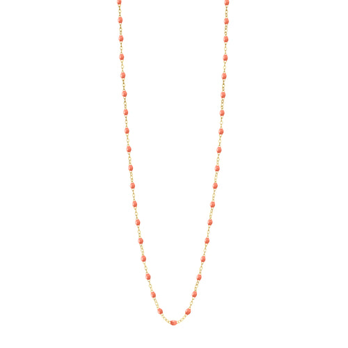 Gigi Clozeau - Sautoir saumon Classique Gigi, or jaune, 60 cm