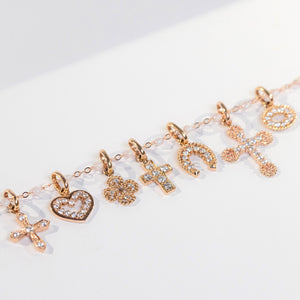 Gigi Clozeau - Pendentif Lucky Trèfle, diamants, or rose
