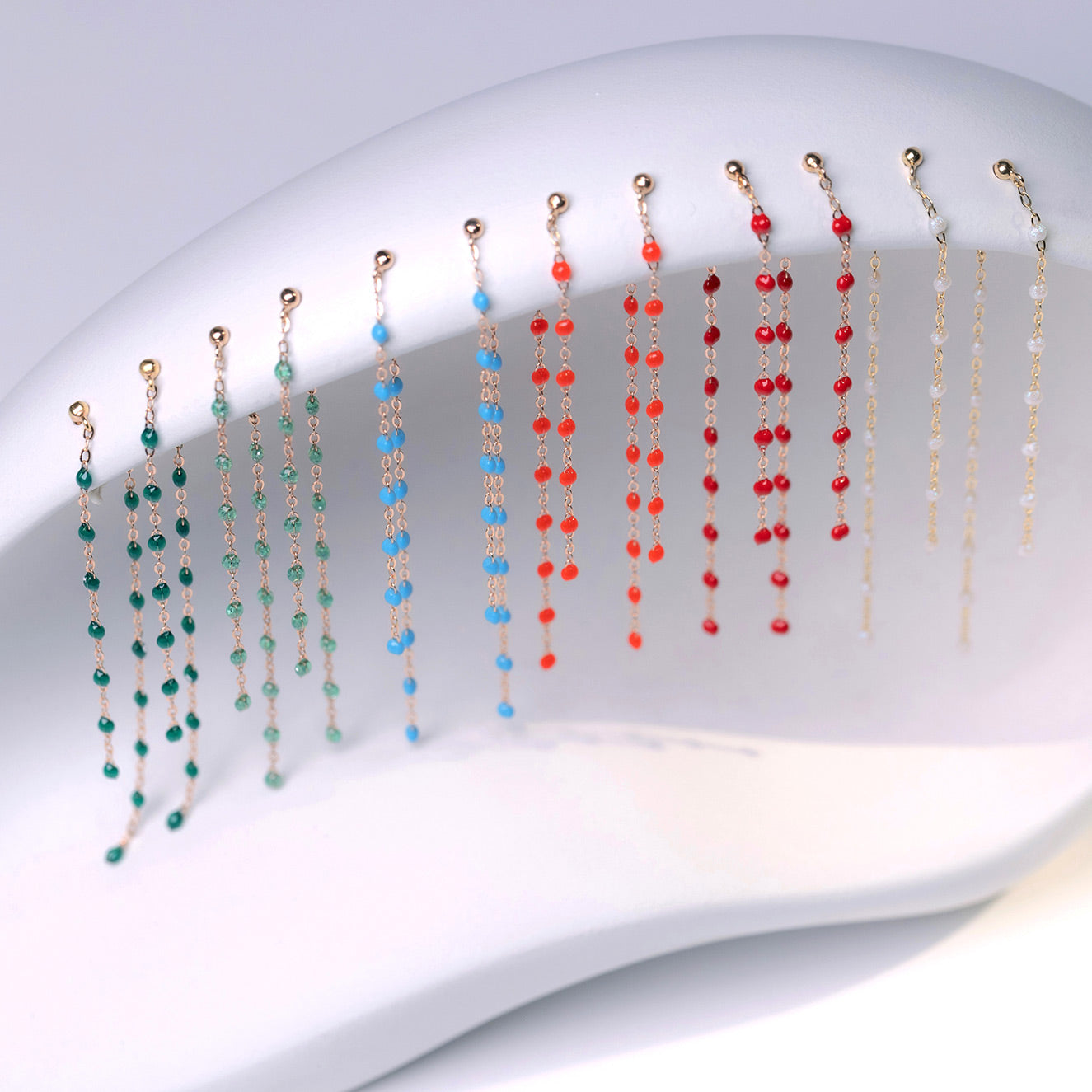 Gigi Clozeau - Boucles d'oreilles Dansantes Classique Gigi menthe, or rose